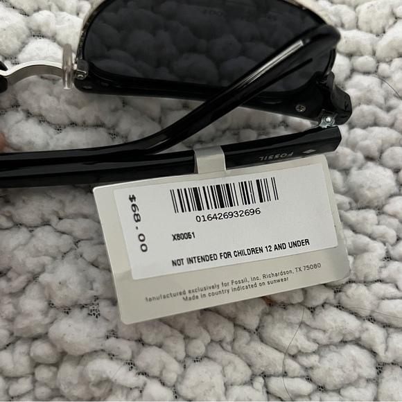 NEW FOSSIL MENS NAVIGATOR BLACK SUNGLASSES - Picture 5 of 7